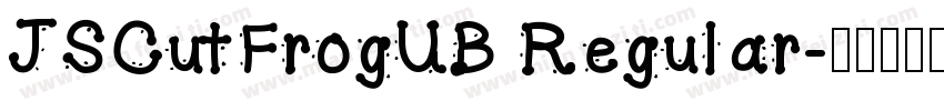 JSCutFrogUB Regular字体转换